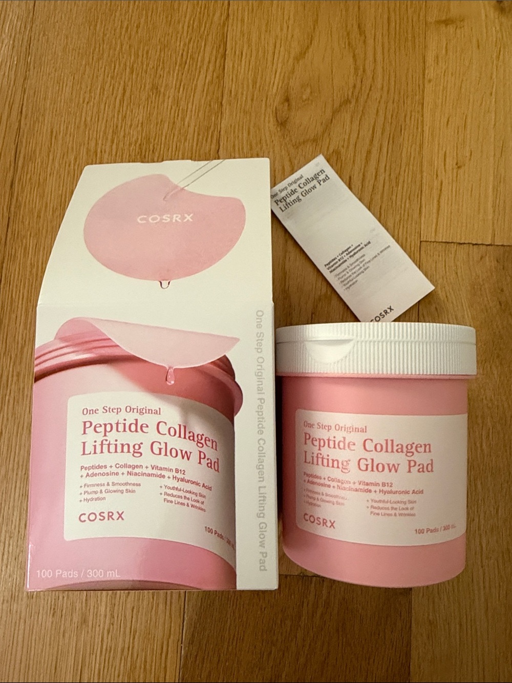 NEW COSRX Peptide Collagen Lifting Glow Pad - 100 pads